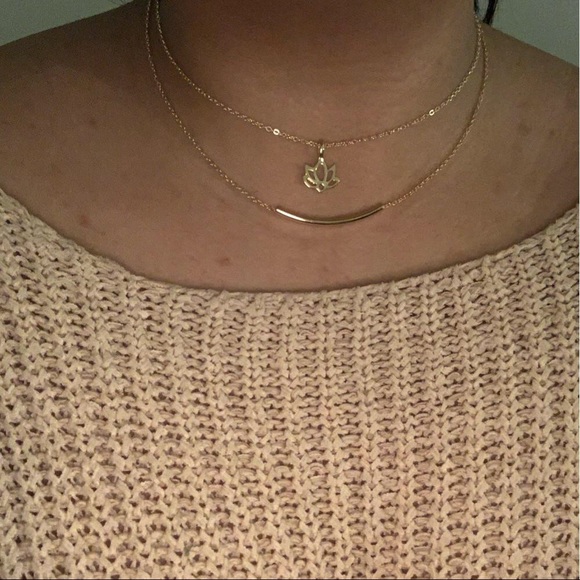 Lotus flower good luck summer quote necklace - Picture 4 of 8